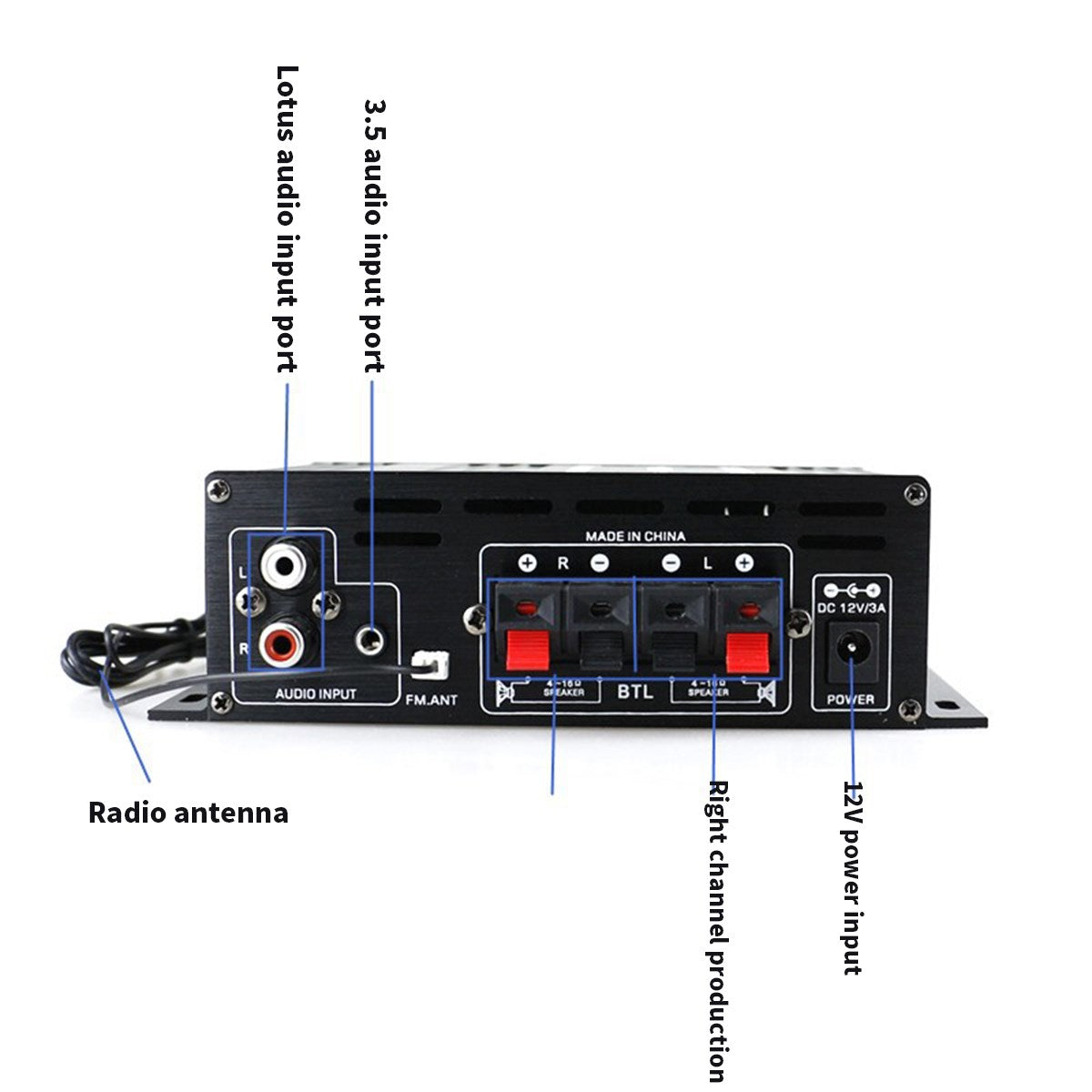 400W Bluetooth Hi-Fi Auto Stereo 12V Car MP3 Audio Amplifier Radio Booster Hi-Fi Bluetooth Car Auto Stereo 12V Car Audio Amplifier MP3 Radio 200W + 200W Bluetooth 2.0CH 400W Hi-Fi Auto Stereo 12V MP3 Car Audio Amplifier Radio Booster