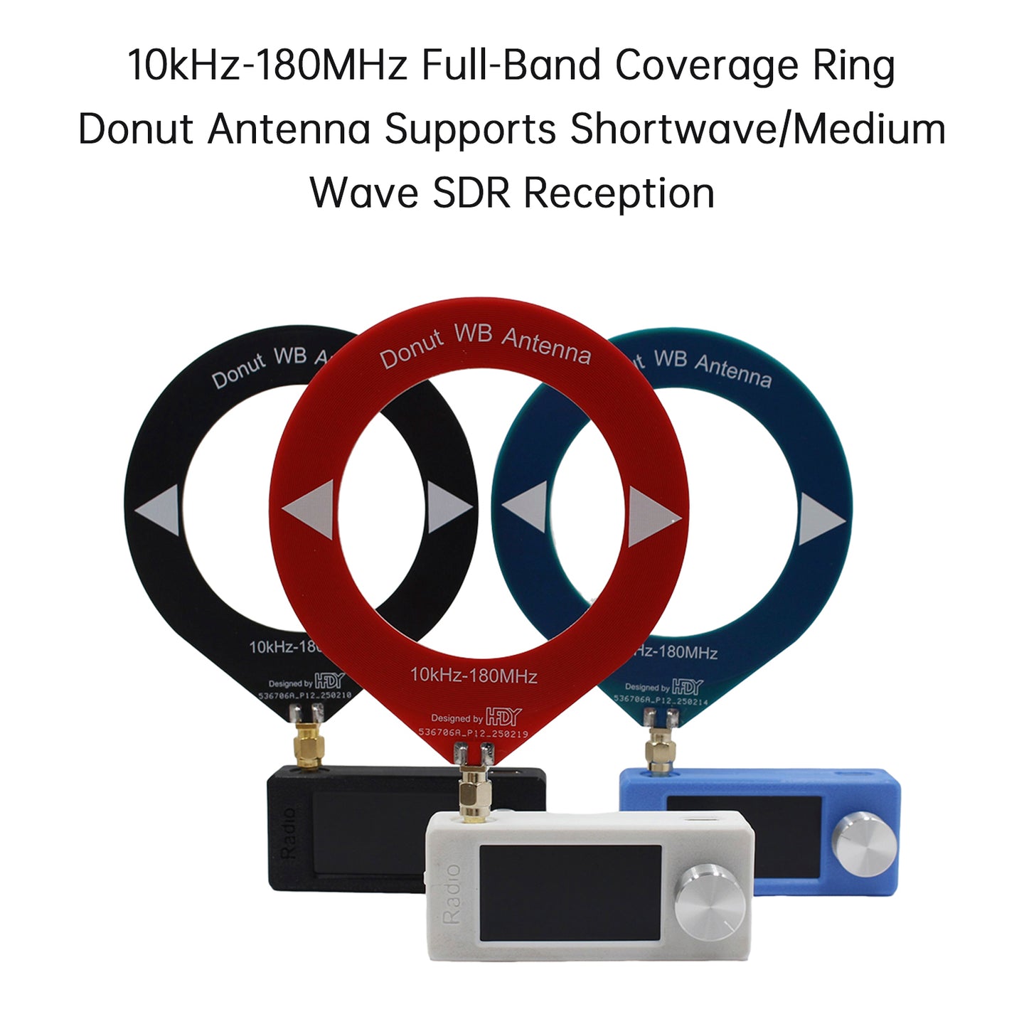 10kHz-180MHz Full-Band Ring Donut Antenna Shortwave/Medium Wave SDR Reception