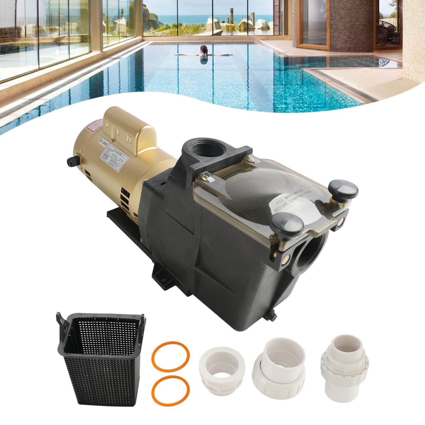 Super Pump 1 HP Single Speed Inground Pool Pump W3SP2607X10 230V For Hayward