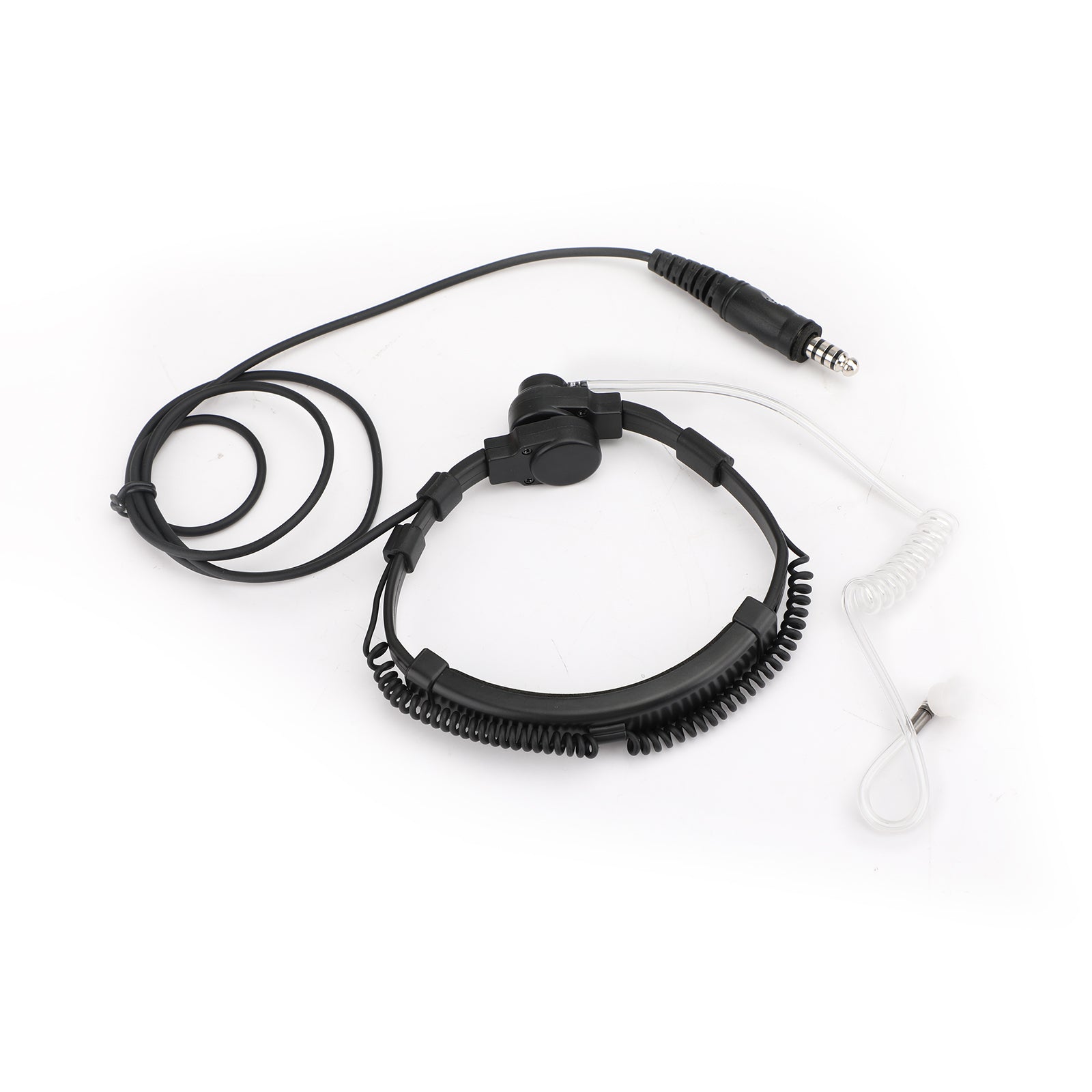 1PC Adjustable Tactical Throat Mic Headset For Walkie Talkie 7.1mm Plug PTT