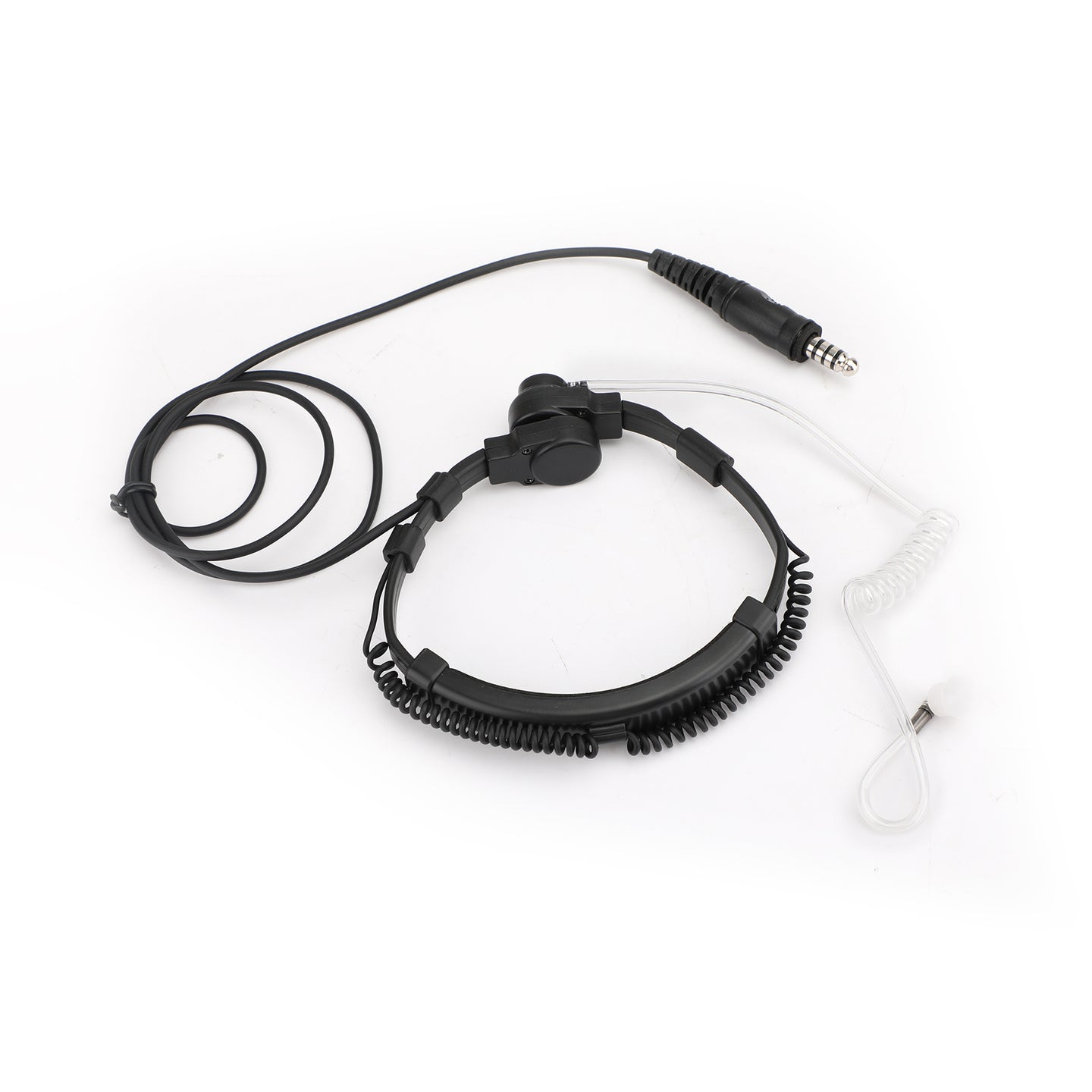 1PC Adjustable Tactical Throat Mic Headset For Walkie Talkie 7.1mm Plug PTT