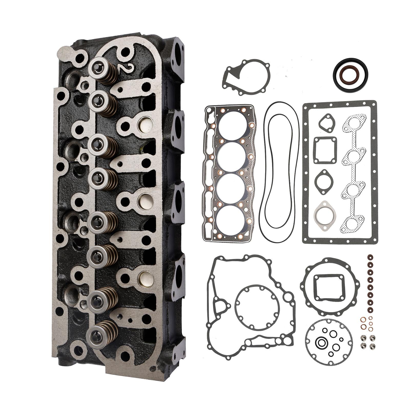 Complete Cylinder Head & Gasket Kit for Kubota V1505 Engine, Fits B2910, B7800, B3030 Tractors, Replaces 1G091-03044