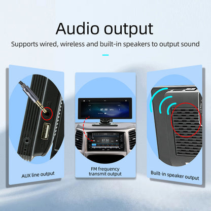 10.26inch Wireless Carplay Bluetooth Radio FM Car MP5 Player AHD Recorder Camera