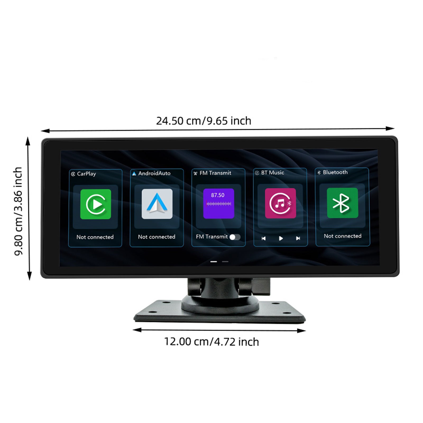 10.26inch Wireless Carplay Bluetooth Radio FM Car MP5 Player AHD Recorder Camera
