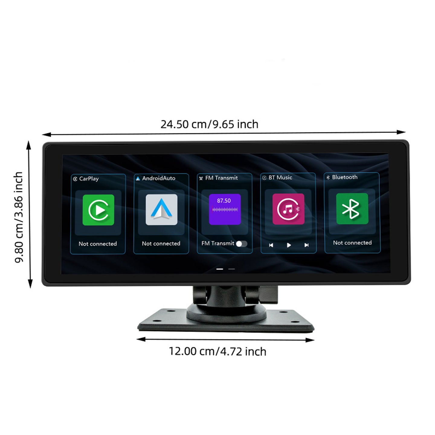 10.26inch Wireless Carplay Bluetooth Radio FM Car MP5 Player AHD Recorder Camera