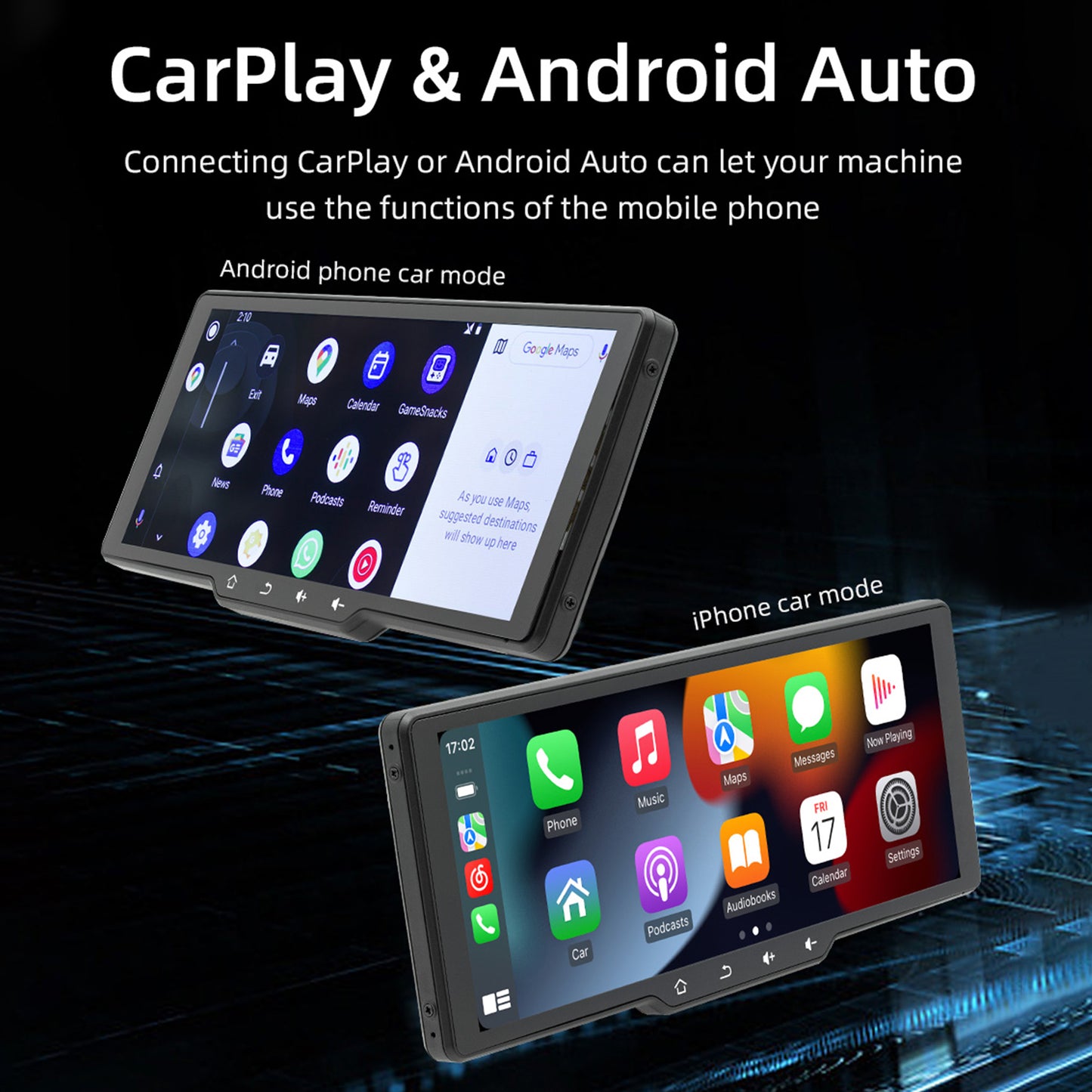 10.26inch HD Screen Portable Wireless Carplay Car Bluetooth MP5 Player 4 LED Camera
