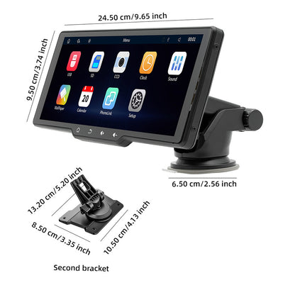 10.26inch HD Screen Portable Wireless Carplay Car Bluetooth MP5 Player 4 LED Camera