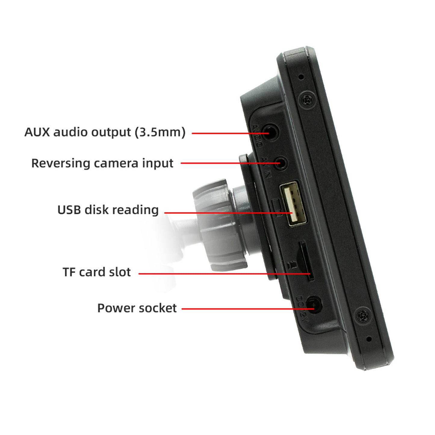 10.26inch HD Screen Portable Wireless Carplay Car Bluetooth MP5 Player 4 LED Camera