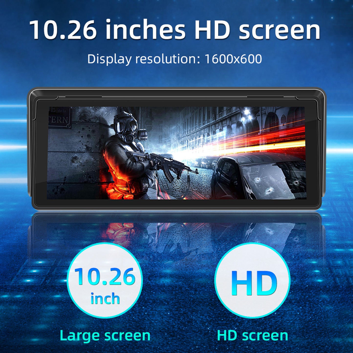 10.26inch Car MP5 Player Bluetooth Car FM Transmitter Wireless Carplay 4 LED Camera