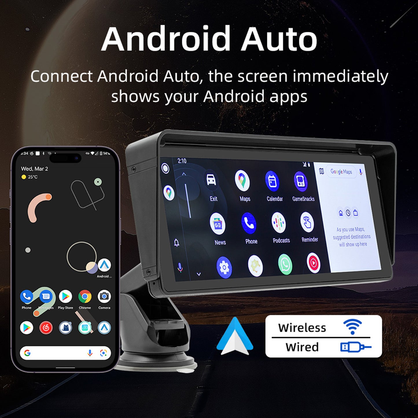 10.26inch Car MP5 Player Bluetooth Car FM Transmitter Wireless Carplay 4 LED Camera