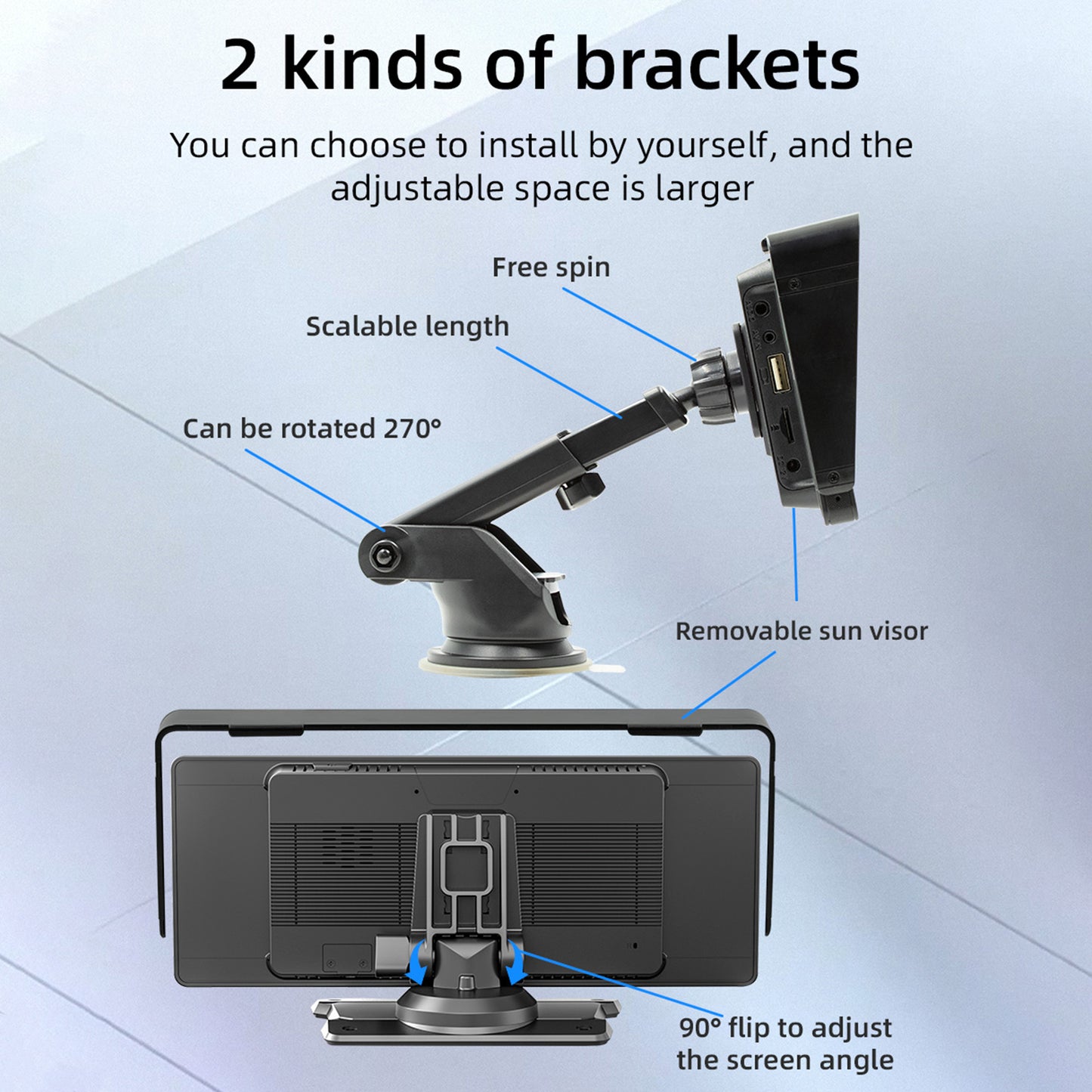 10.26inch Car MP5 Player Bluetooth Car FM Transmitter Wireless Carplay 4 LED Camera