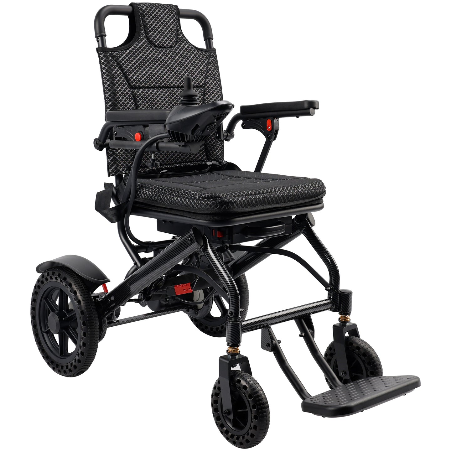 Foldable Electric Power Wheelchair, 46 lb Lightweight, Dual 180W Motors, 6Ah Airline-Ready Battery, 220 lb Capacity (Copy)