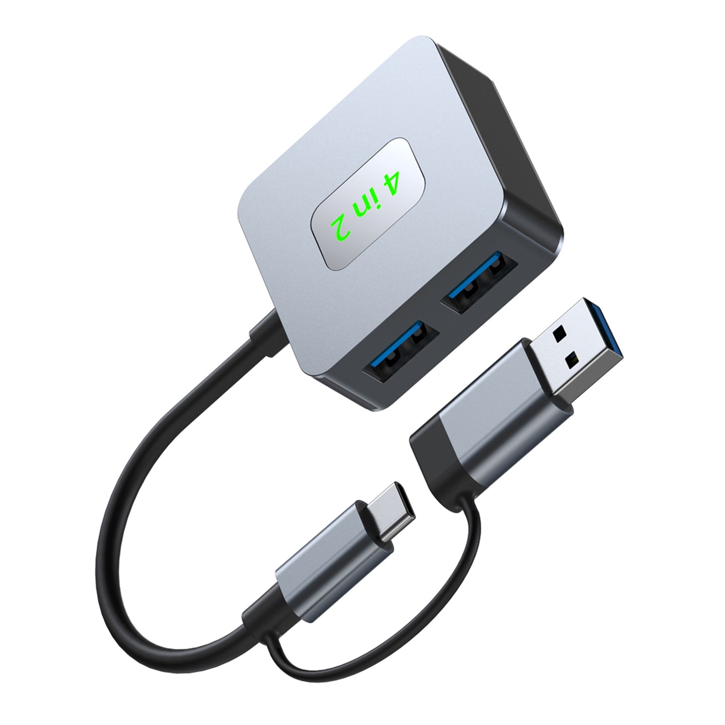4 in 2 Type-C + USB to USB3.2*4 Interface Hub Adapter Dock for MacBook iPad Pro (Copy)