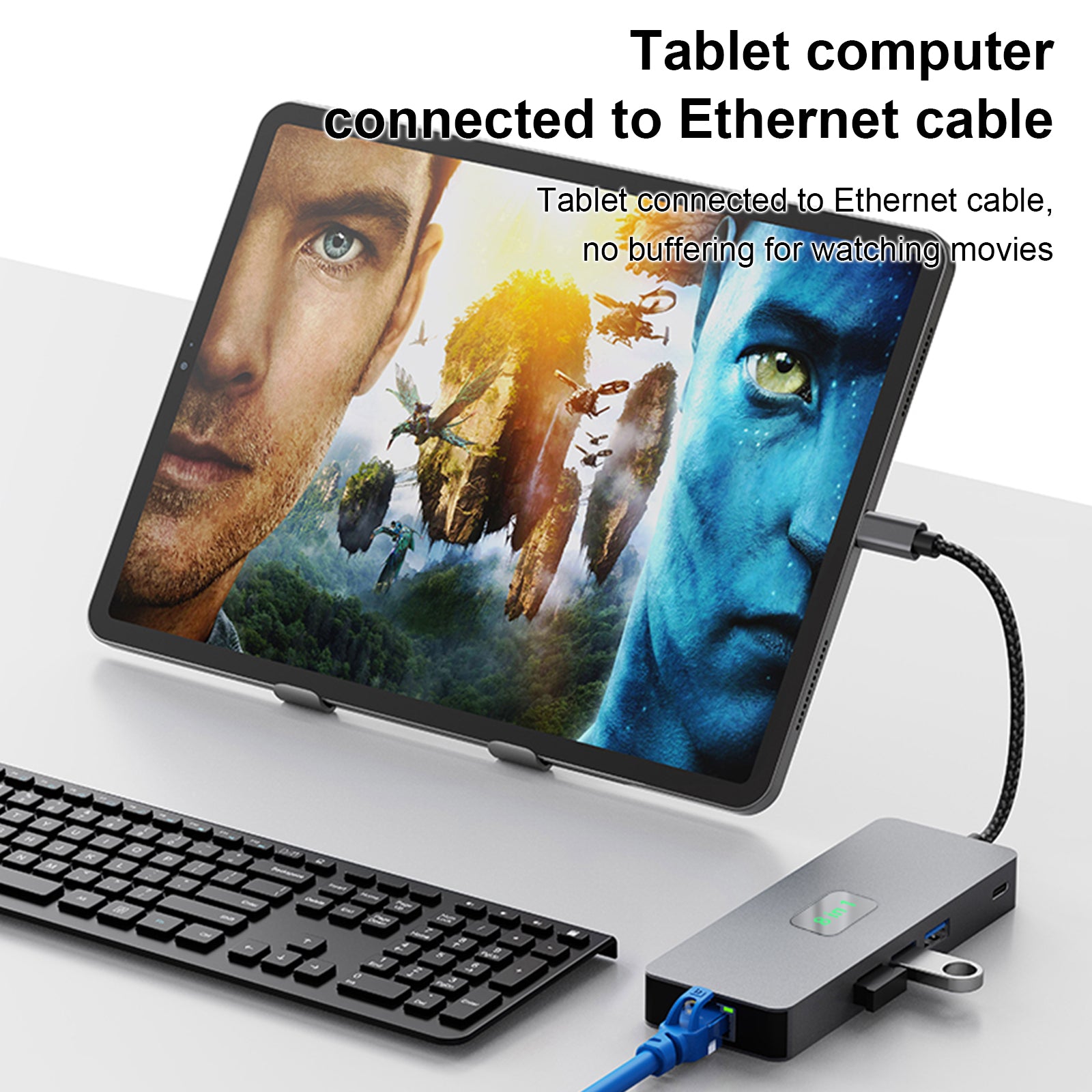 8 in 1 TYPE-C to RJ45 Gigabit USB 3.0 HDMI DP PD100W Interface Hub Adapter Dock (Copy)
