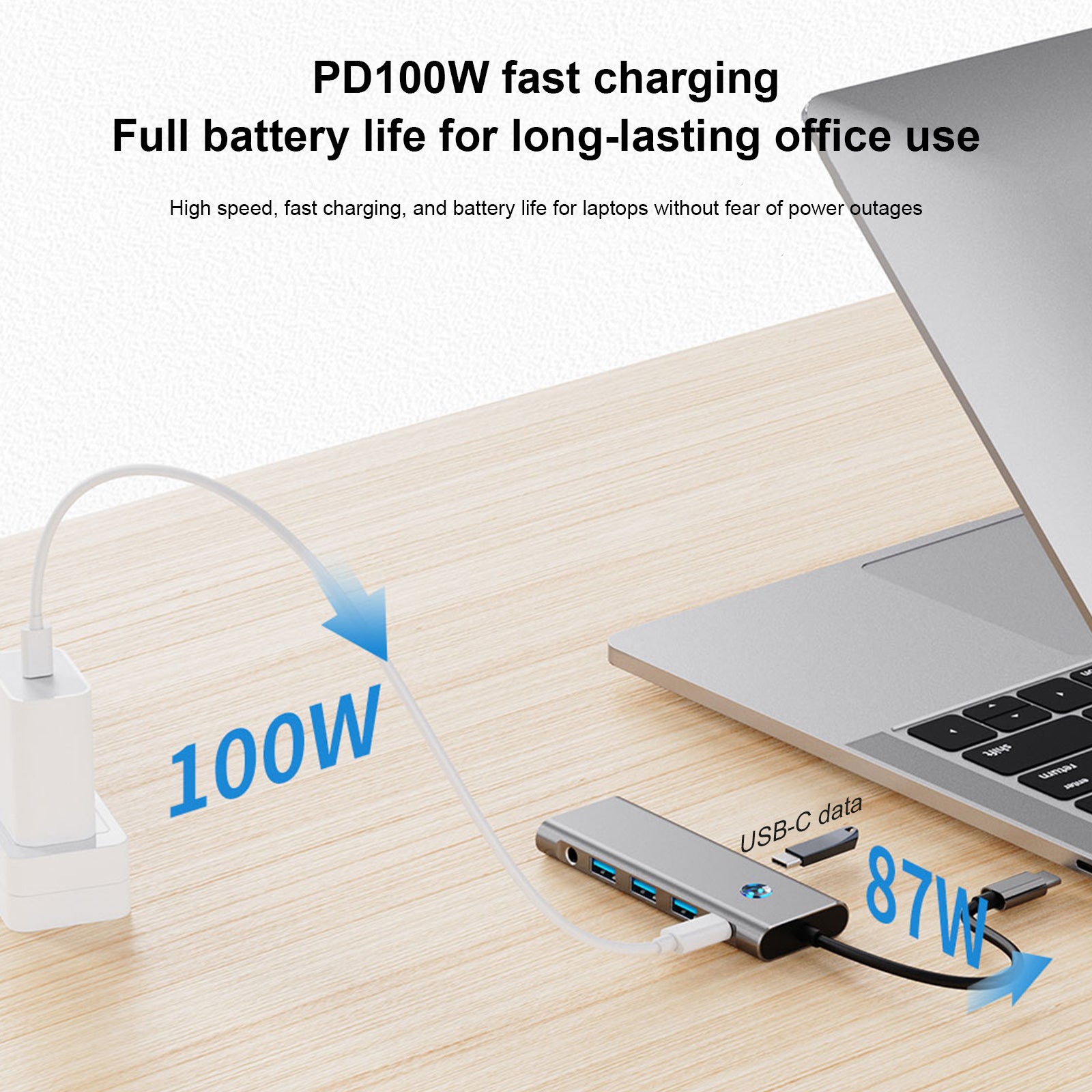9 in 1 TYPE-C+USB3.0 USB2.0 HDMI SD/TF PD100W Audio Data Interface Hub Adapter (Copy)