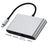 4 in 1 Docking Station TYPE-C to RJ45 100M HDMI USB3.0 PD Interface Hub Adapter