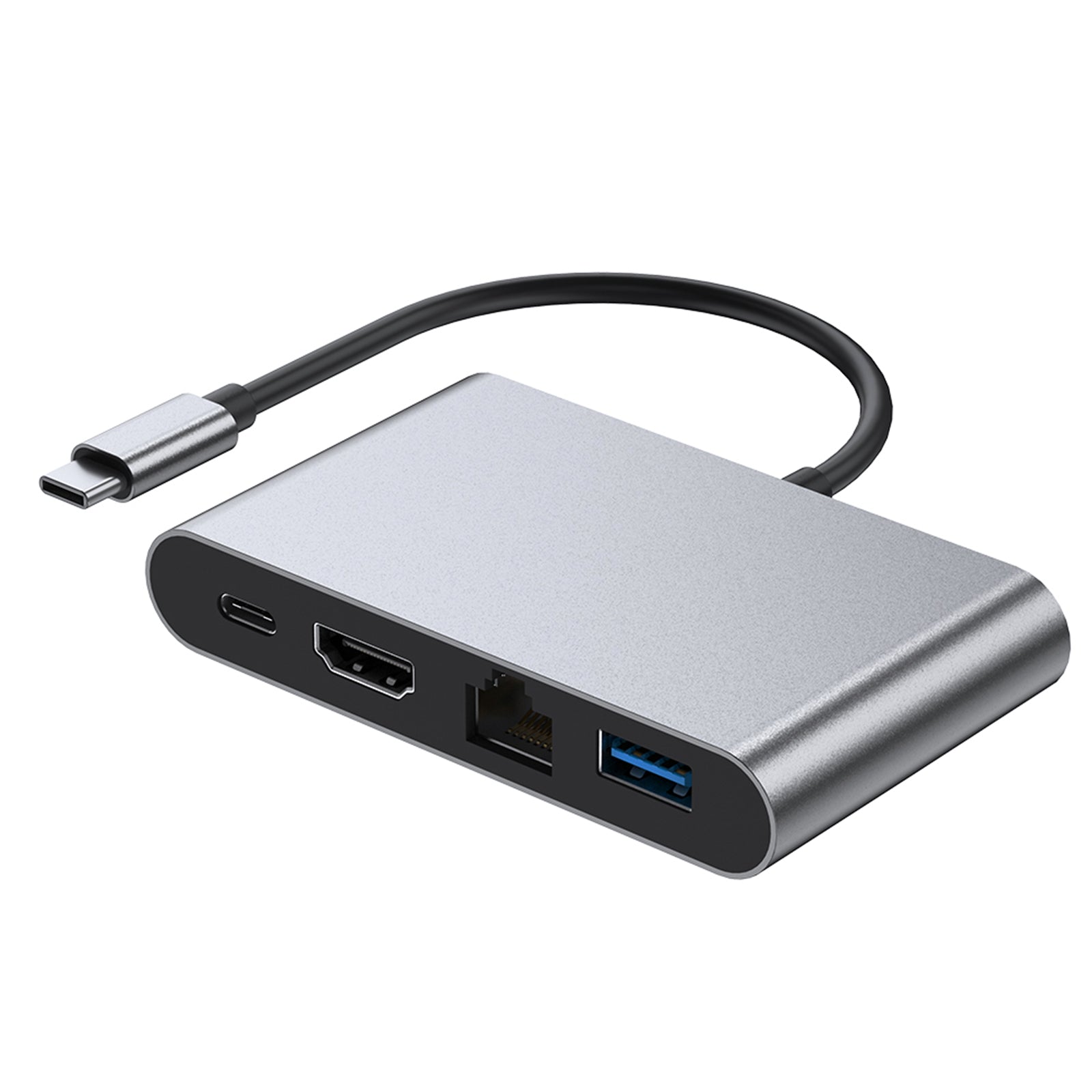 4 in 1 Docking Station TYPE-C to RJ45 100M HDMI USB3.0 PD Interface Hub Adapter (Copy)