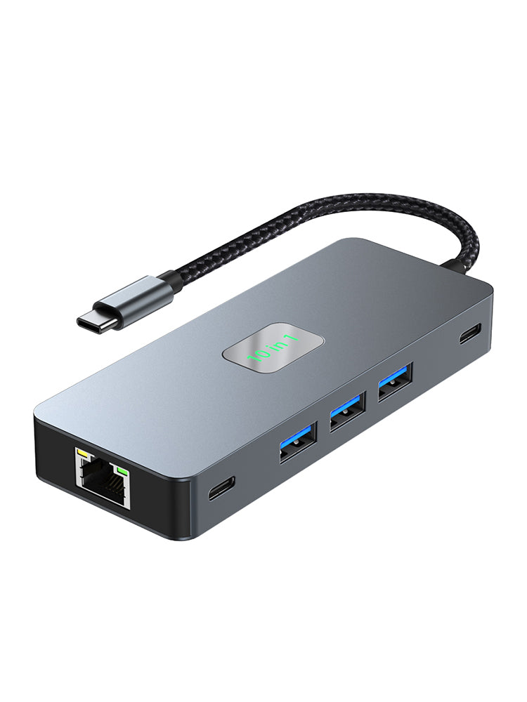 10 in 1 TYPE-C to RJ45  Gigabit USB 3.0  HDMI SD/TF PD100W USB-C Data Interface (Copy)