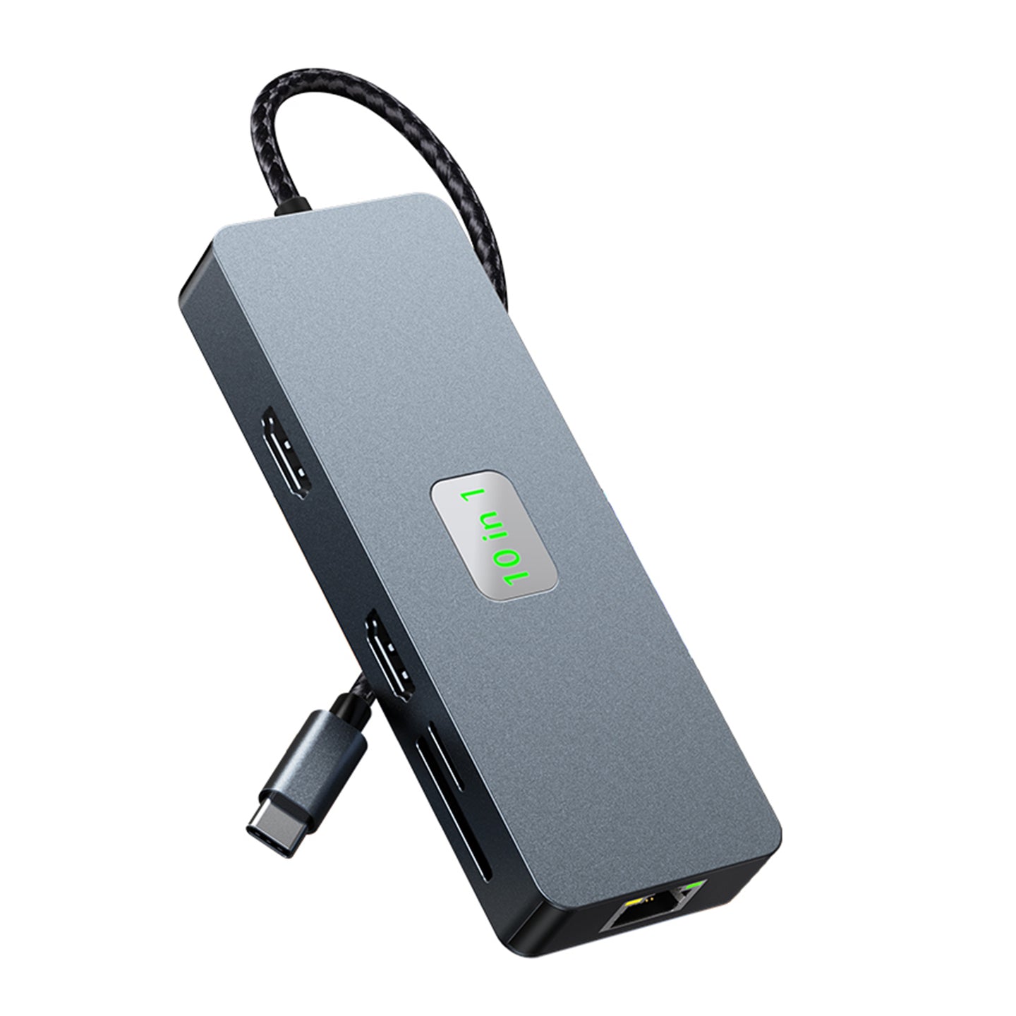 10 in 1 TYPE-C to RJ45  Gigabit USB 3.0  HDMI SD/TF PD100W USB-C Data Interface