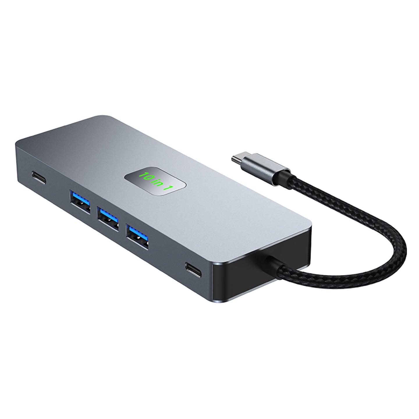 10 in 1 TYPE-C to RJ45  Gigabit USB 3.0  HDMI SD/TF PD100W USB-C Data Interface