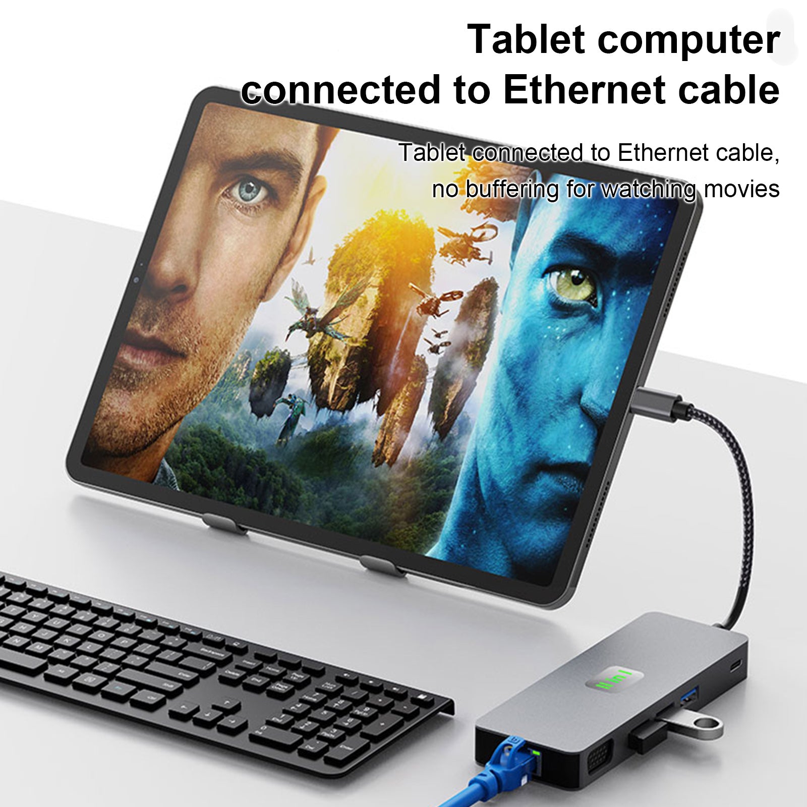 11 in 1 TYPE-C to RJ45 Gigabit USB3.2 HDMI DP+SD/TF 3.5mm Audio VGA PD100W PC (Copy)