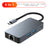 6 in 1 TYPE-C to RJ45 Gigabit USB 3.2 HDMI PD100W Interface Hub Adapter Dock