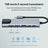 6 in 1 TYPE-C to HDMI+USB3.0+2.0+RJ45 100M+PD+Data Interface Hub Adapter Dock