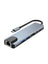 6 in 1 TYPE-C to HDMI+USB3.0+2.0+RJ45 100M+PD+Data Interface Hub Adapter Dock