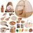 25Pcs Forest Adventure Pretend Play Set Cooking Tools Kids Camping Set with Tent