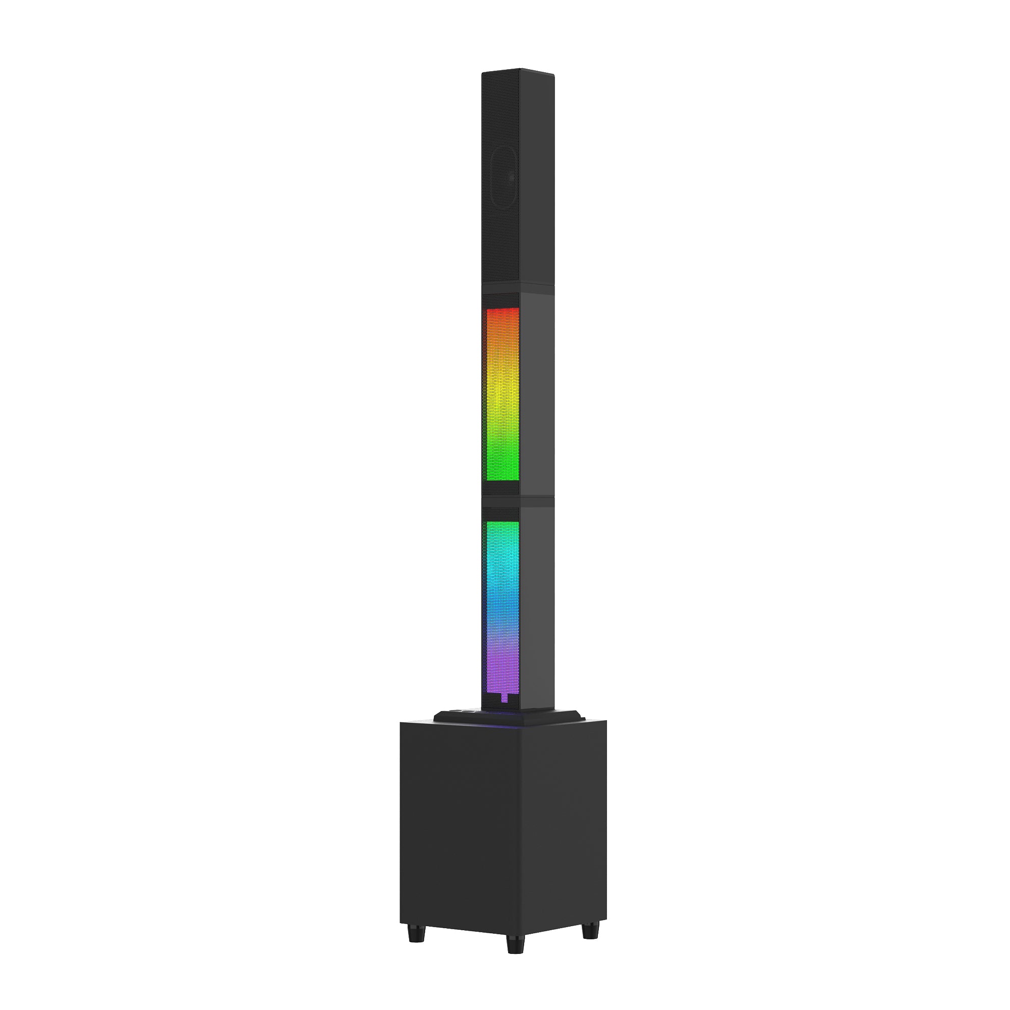2.1 Channel Bluetooth Speaker System for Home Theater, Detachable Sound Tower with 4" Subwoofer, RGB Lights & Remote for TV, Gaming, Karaoke