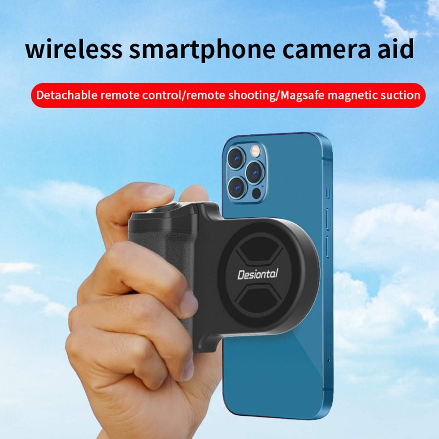 PH-30b Magnetic Selfie Clip Mobile Phone Magnetic Suction Shot Handle Bluetooth