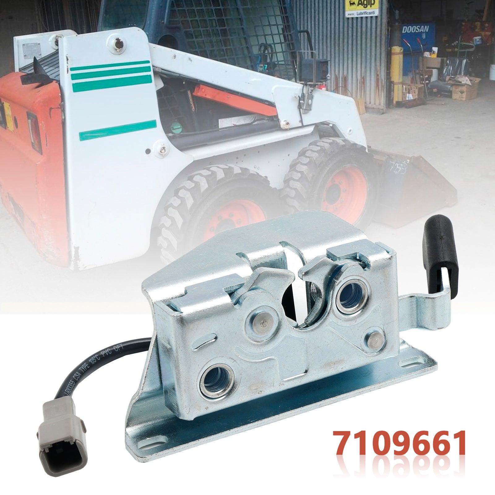 Front Door Latch Lock W/Sensor 7109661 For Bobcat 751 753 763 T300 T750 S175