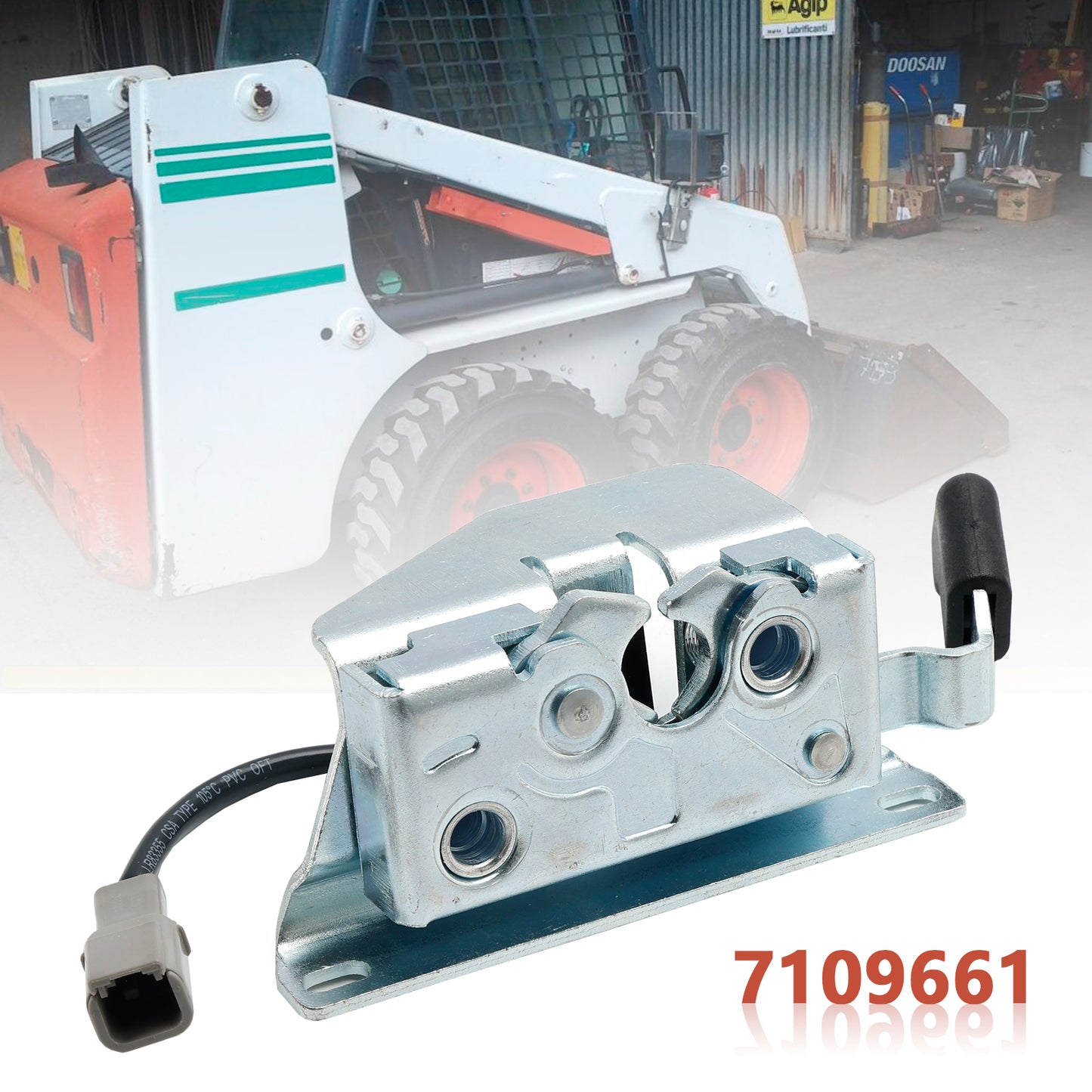 Front Door Latch Lock W/Sensor 7109661 For Bobcat 751 753 763 T300 T750 S175