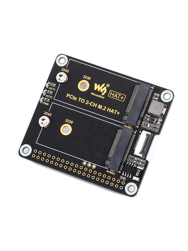 Raspberry Pi 5th Generation PCIe to Dual-Channel M.2 Adapter Board Nvme Protocol