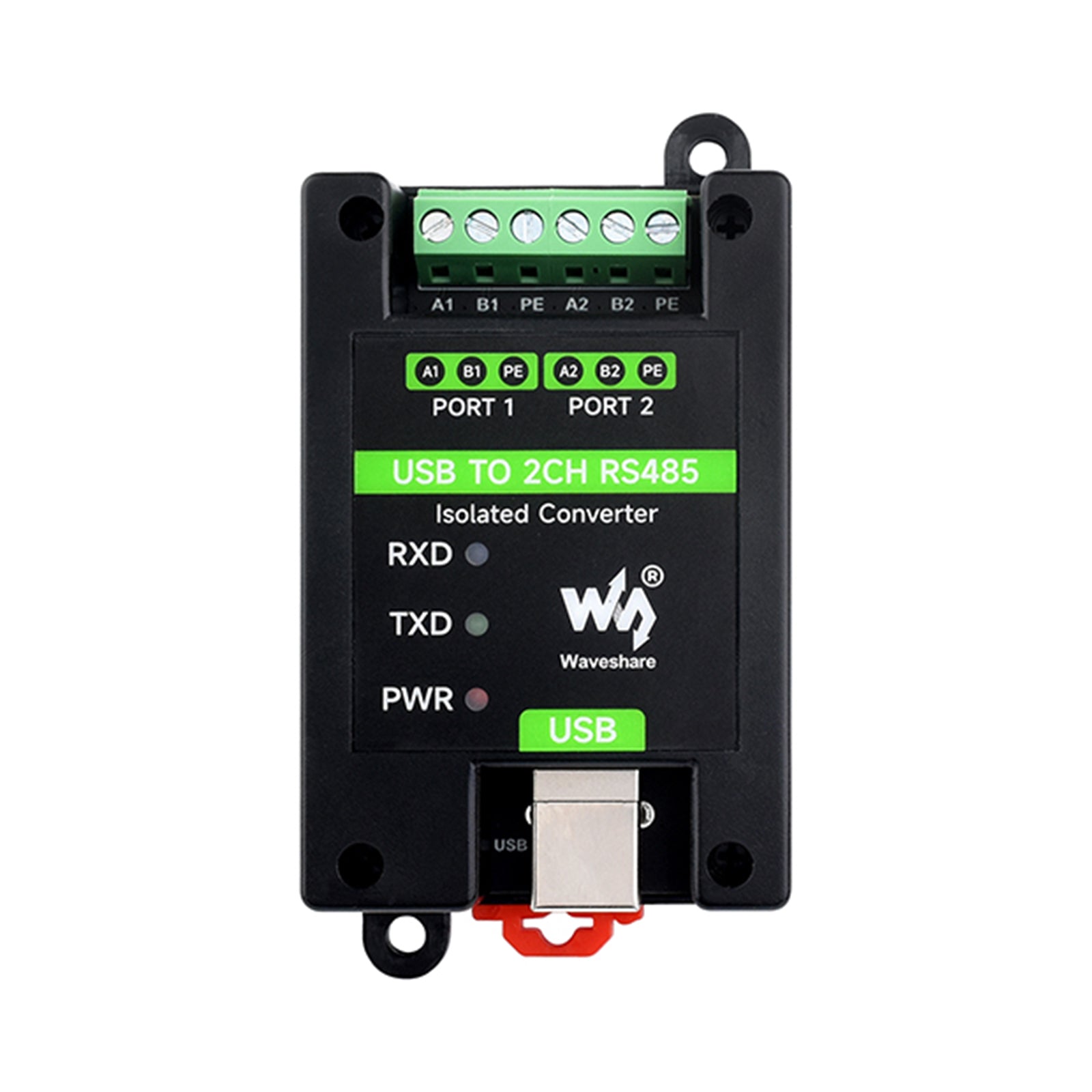 Industrial Grade Isolated USB to 2-Way RS485 Serial Port Converter FT2232HL Chip