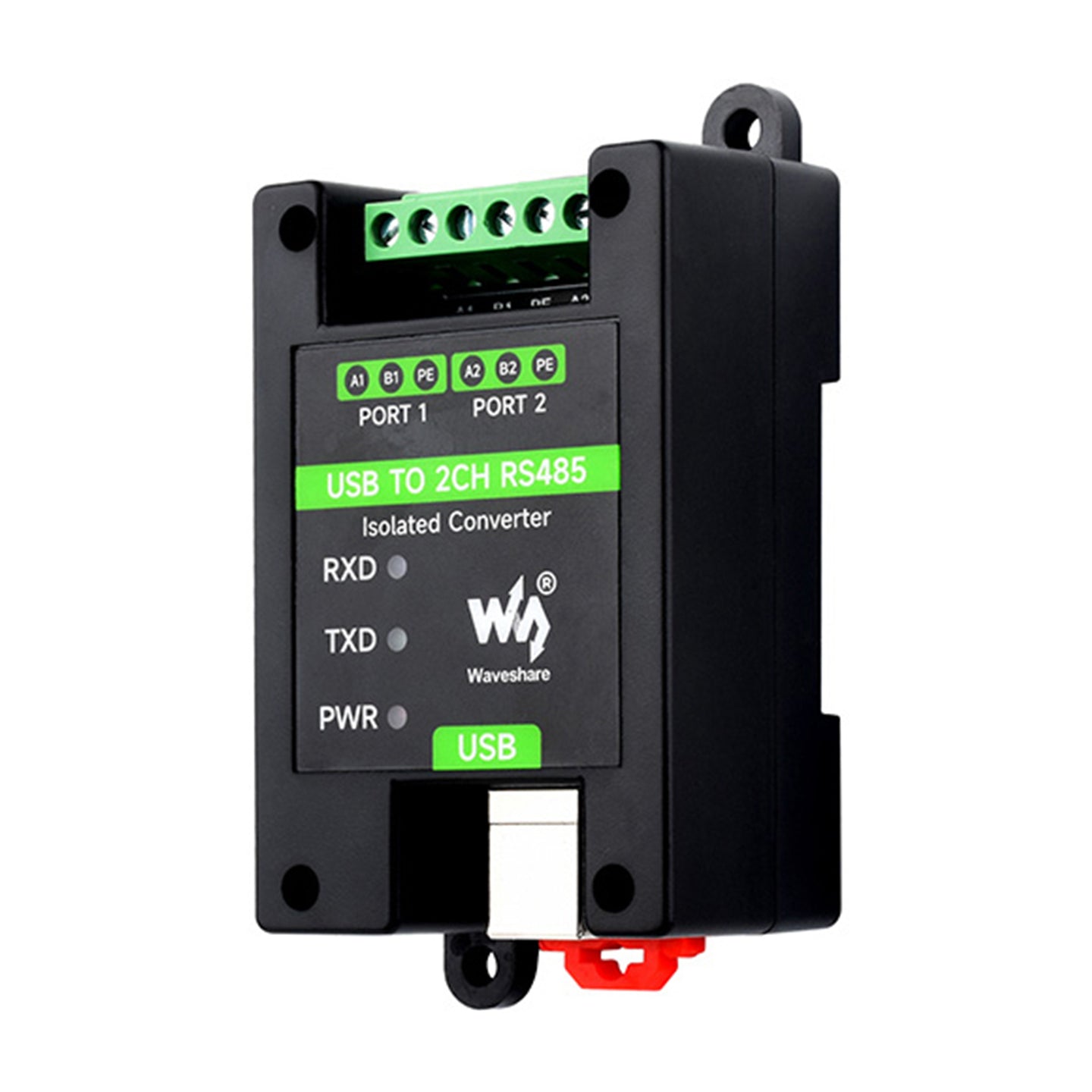Industrial Grade Isolated USB to 2-Way RS485 Serial Port Converter FT2232HL Chip