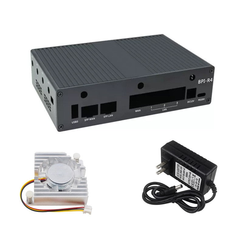 Banana Pi BPI R4 Dedicated Metal Shell Aluminum Alloy Protective Shell Radiator
