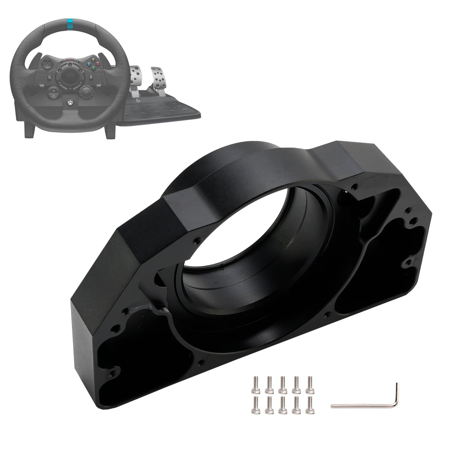 Aluminum Bearing Seat for G25 G29 G923 Movement Logitech Steering Wheel Black
