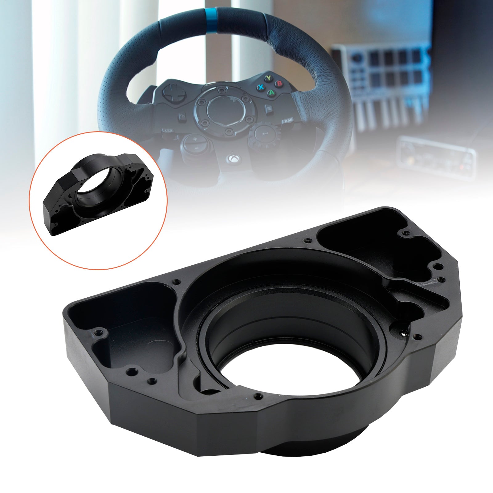 Aluminum Bearing Seat for G25 G29 G923 Movement Logitech Steering Wheel Black