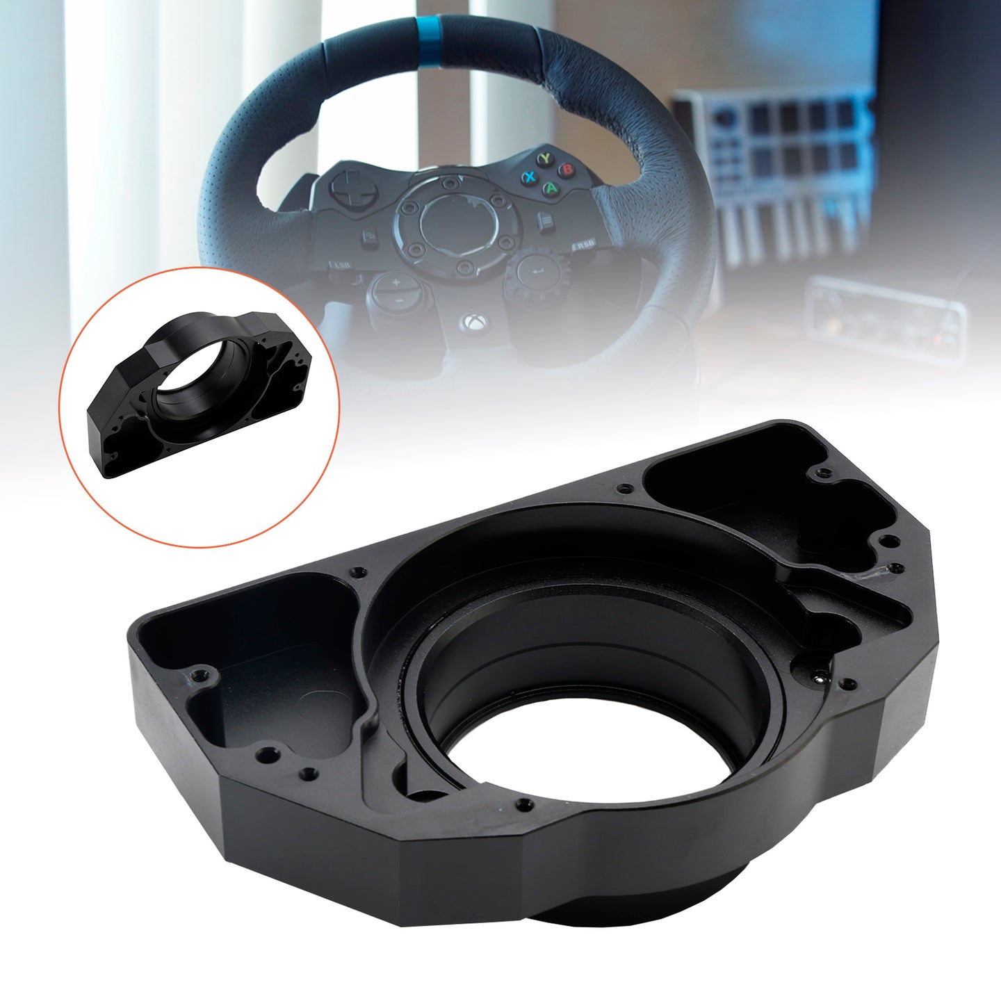 Aluminum Bearing Seat for G25 G29 G923 Movement Logitech Steering Wheel Black