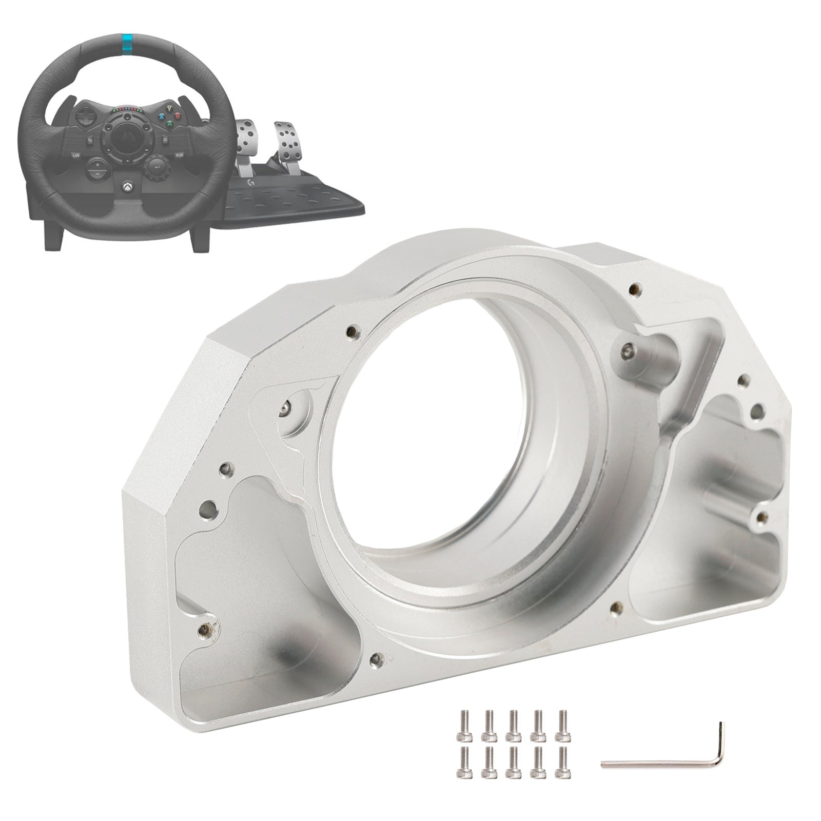Aluminum Bearing Seat for G25 G29 G923 Movement Logitech Steering Wheel Silver
