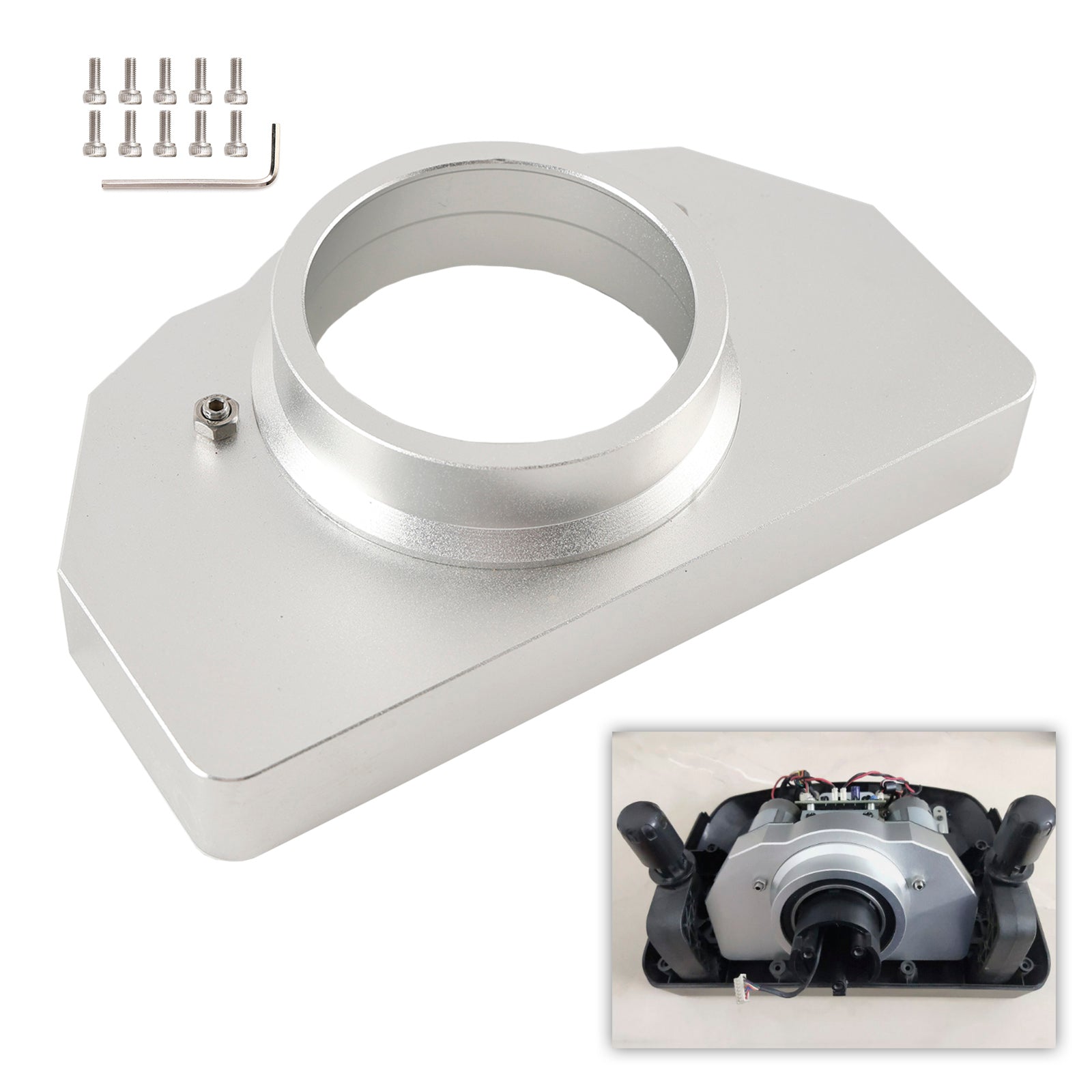 Aluminum Bearing Seat for G25 G29 G923 Movement Logitech Steering Wheel Silver