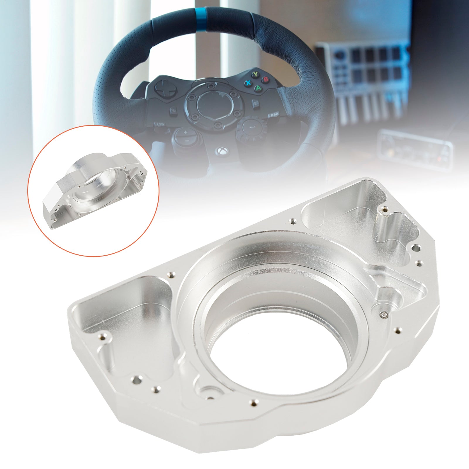 Aluminum Bearing Seat for G25 G29 G923 Movement Logitech Steering Wheel Silver