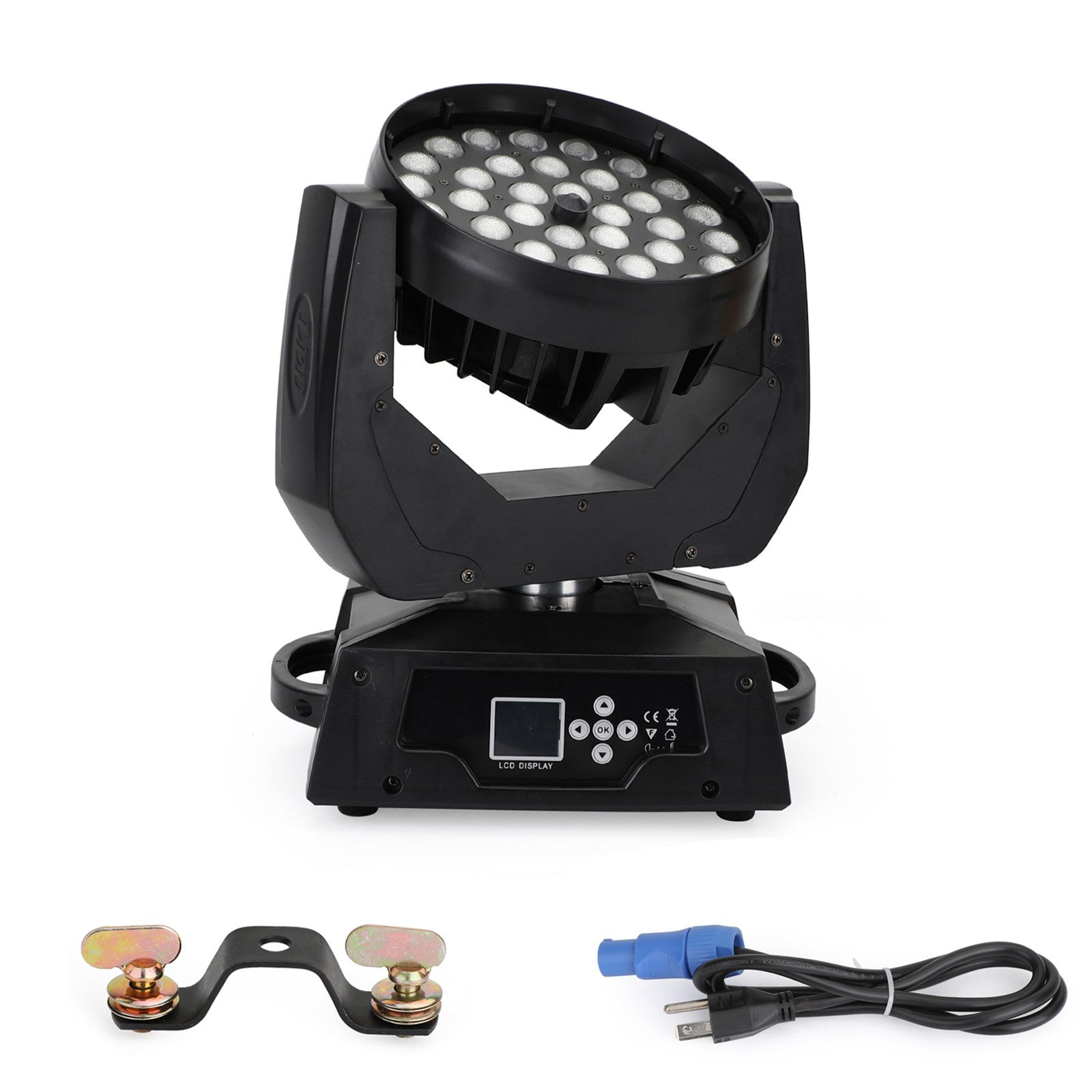 36x10W RGBW 4-in-1 LED Moving Head Wash Light with Zoom, DMX 15CH Control for Stage, DJ & Events