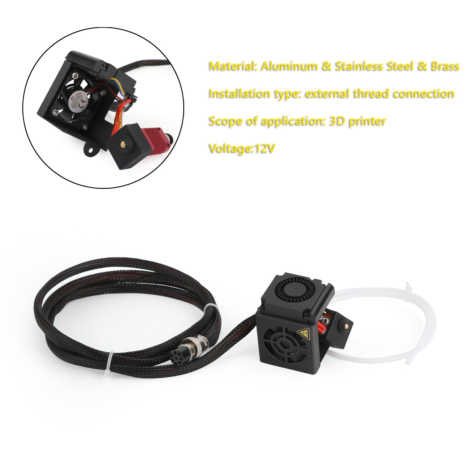 MK8 Full Extruder Kits 0.4mm Nozzle Extruder Hot End for CR-10 S5 500*500*500mm