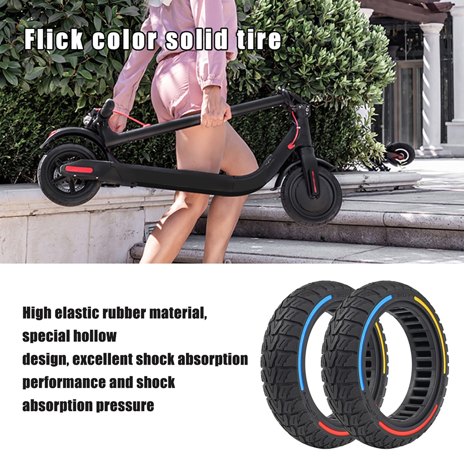 10x2.5-7 Full Rubber Tires E-Scooter for Xiaomi 4/Mi4 Pro (Copy)