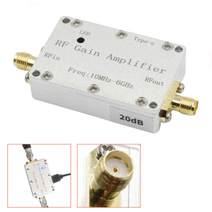 10M-6GHz RF Amplifier 20dB High Gain Driver Receiving Amplifier Signal Module