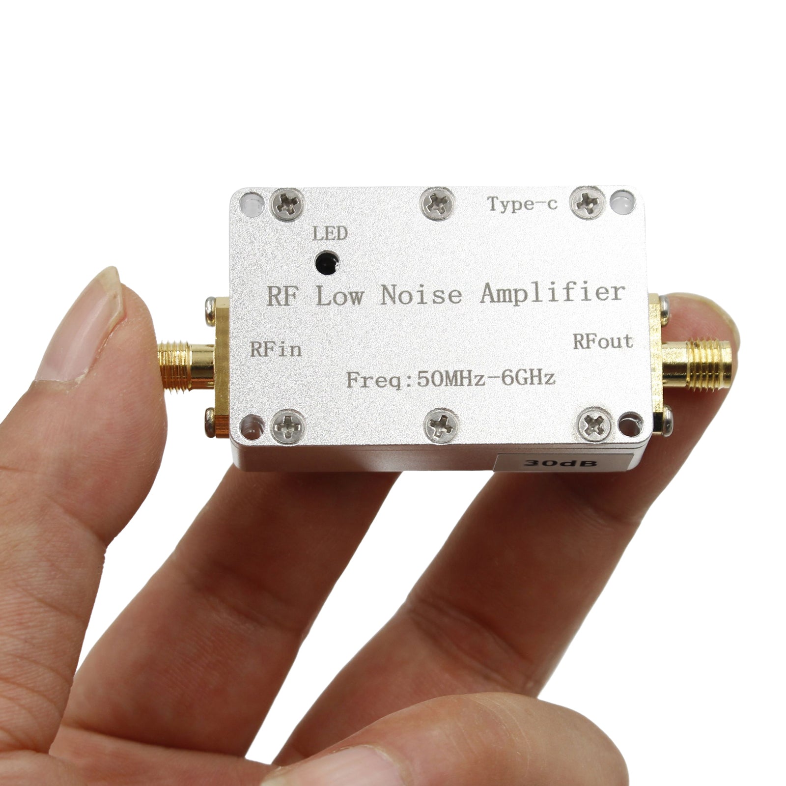 50m-6GHz Radio Frequency Low Noise Amplifier 30dB High-Gain Front LNA Signal
