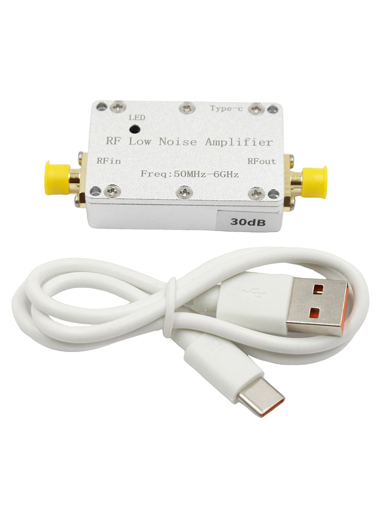 50m-6GHz Radio Frequency Low Noise Amplifier 30dB High-Gain Front LNA Signal