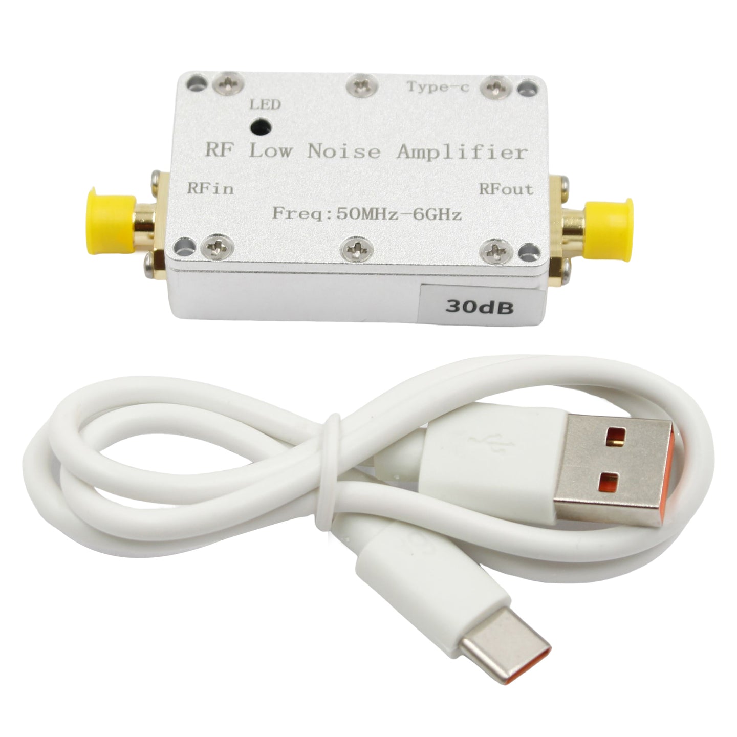 50m-6GHz Radio Frequency Low Noise Amplifier 30dB High-Gain Front LNA Signal
